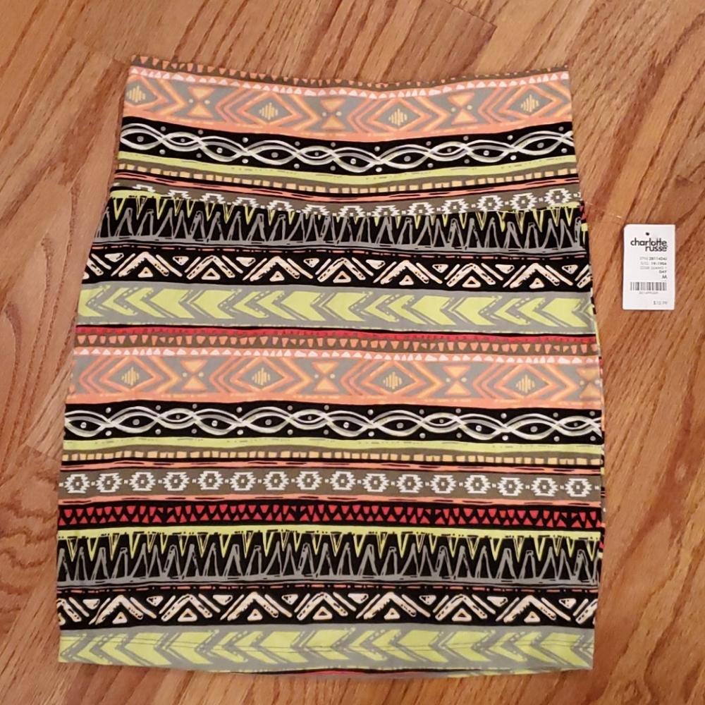 Knit mini skirt